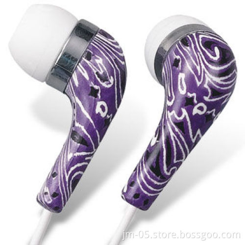 Wired Canal Earphones for iPhone and iPad, with Full Color Printing and Crystal Clear Sound